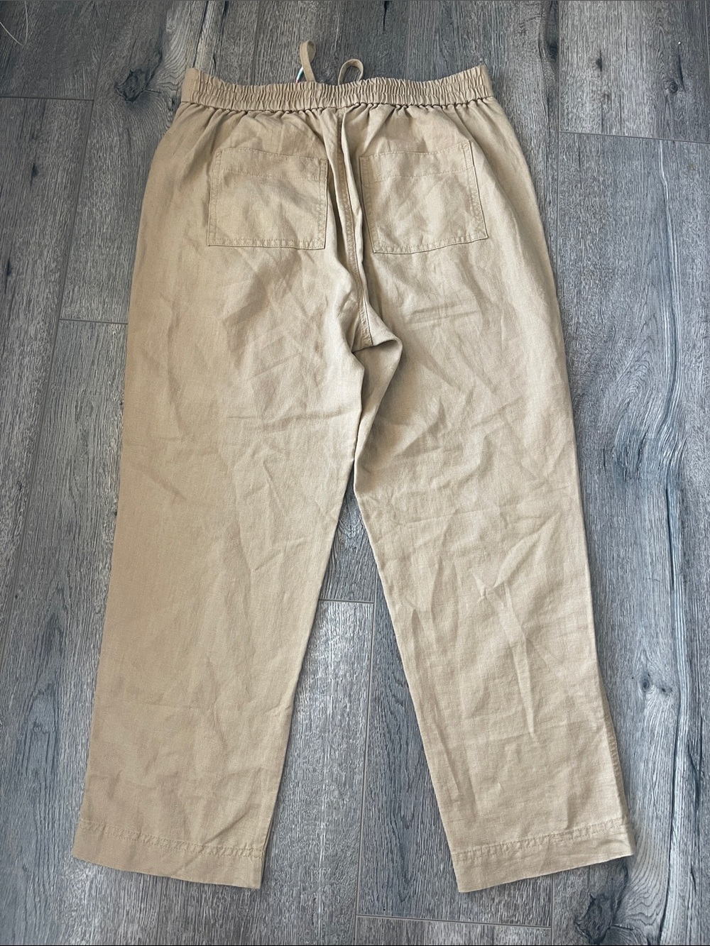 J. Crew Casual Drawstring Linen-Blend Trousers - Beige - Picture 10 of 14